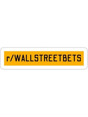 Universal R / Wallstreetbets Sticker Araba Oto Arma Duvar Sticker Ev Dekoratif Çıkartma 15 Cm