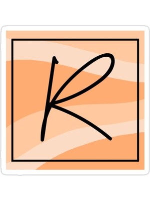 Universal Şeftali R Sticker Araba Oto Arma Duvar Sticker Ev Dekoratif Çıkartma 15 Cm