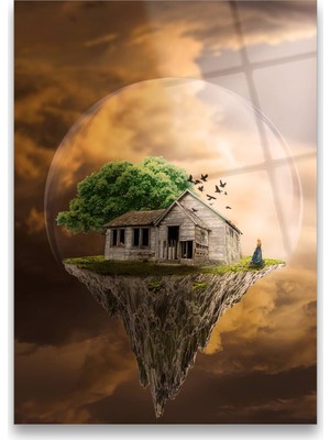 Glass Art Concept Ev Manipülasyon Cam Tablo