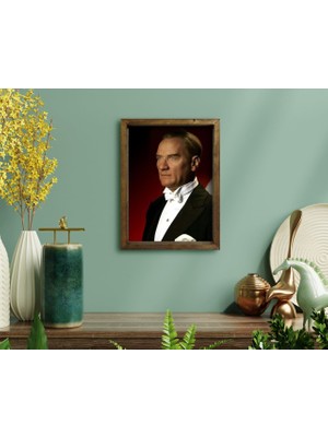 Bk Gift Atatürk Tasarımlı Doğal Masif Ahşap Çerçeveli Tablo12