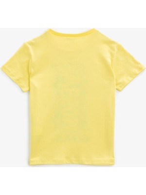 Koton Erkek Çocuk Sarı Bisiklet Yaka T-Shirt 1YKB16994OK