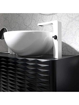 Porcelanosa-Noken Lounge Çanak Lavabo Bataryası Beyaz Renk