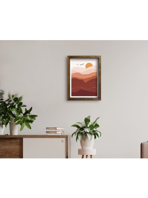 Bk Gift Doğal Masif Ahşap Çerçeveli Tablo 45X65CM-47