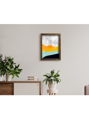 Bk Gift Doğal Masif Ahşap Çerçeveli Tablo 45X65CM-41