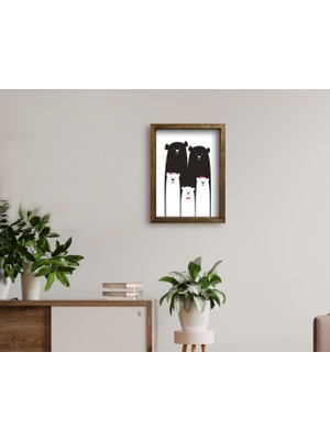 Bk Gift Doğal Masif Ahşap Çerçeveli Tablo 45X65CM-36