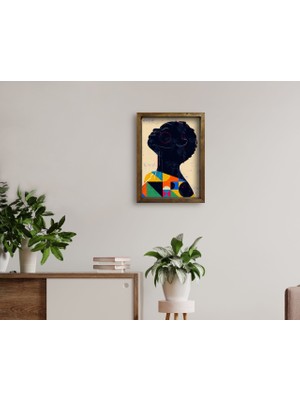 Bk Gift Doğal Masif Ahşap Çerçeveli Tablo 45X65CM-32