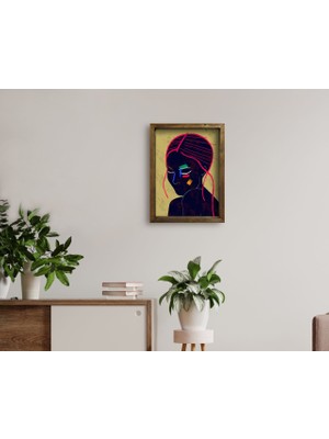 Bk Gift Doğal Masif Ahşap Çerçeveli Tablo 45X65CM-24