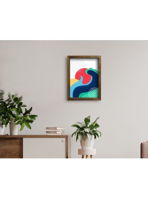Bk Gift Doğal Masif Ahşap Çerçeveli Tablo 45X65CM-17