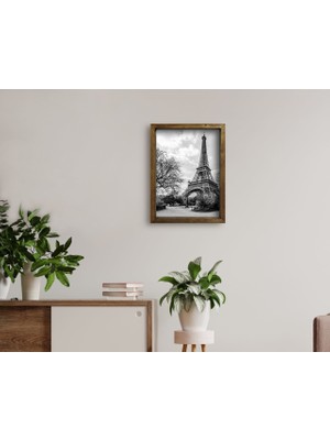 Bk Gift Paris Tasarımlı Doğal Masif Ahşap Çerçeveli Tablo 45X65CM-1