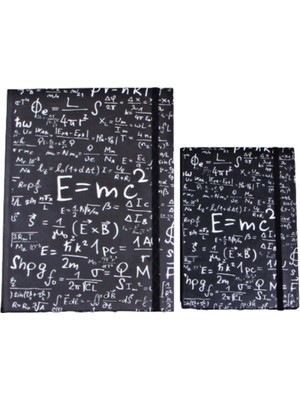 Hediyekanalı  Einstein Siyah Yaprak Iki Boy Defter Einstein Set