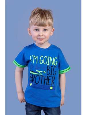 Toontoy Kids Toontoy Erkek Çocuk Kolları Neon Şerit Detaylı Baskılı Tişört