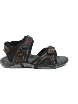 Bayrak  Kahve Deri Erkek Çocuk Sandalet (26-36)