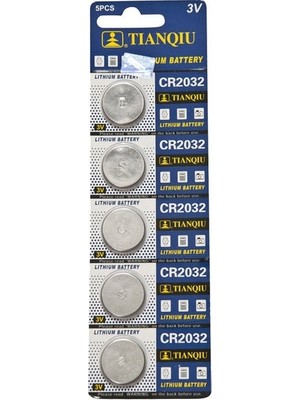 Tianqiu CR2032 3V Lithium Pil - 5 Adet
