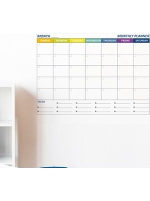 Pi Papers İngilizce Aylık Planı Akıllı Kağıt( Silgili Kalem Hediye)