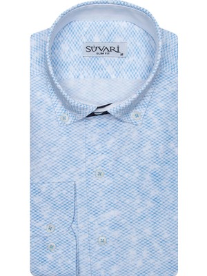 Süvari Slim Fit Desenli Erkek Gömlek