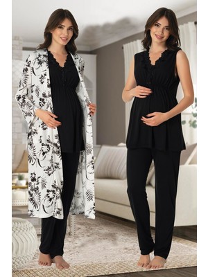 Lohusa Pijama Sabahlık Takım Effort 8034