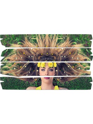 Renkselart Kadın Saç Modeli Kuaför Mdf Tablo 1020 (Model E)