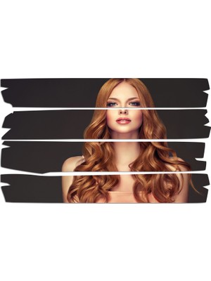 Renkselart Kadın Saç Modeli Kuaför Mdf Tablo 1034 (Model E)