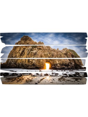 Renkselart Sahil Kıyı Deniz Mdf Tablo 1975 (Model E)