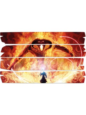 Renkselart Yüzüklerin Efendisi Gandalf Balrog Mdf Tablo 3039 (Model E)