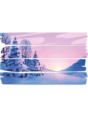 Renkselart Kış Kar Dijital Art Mdf Tablo 2932 (Model E)