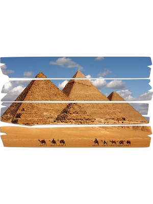 Renkselart Mısır Piramitleri Mdf Tablo 3459 (Model E)