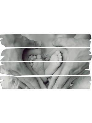 Renkselart Bebek Kalp Mdf Tablo 3461 (Model E)