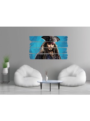 Renkselart Karayip Korsanları Jack Sparrow Mdf Tablo 3420 (Model E)