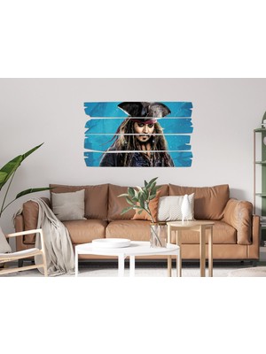 Renkselart Karayip Korsanları Jack Sparrow Mdf Tablo 3420 (Model E)