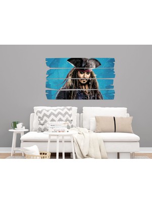 Renkselart Karayip Korsanları Jack Sparrow Mdf Tablo 3420 (Model E)