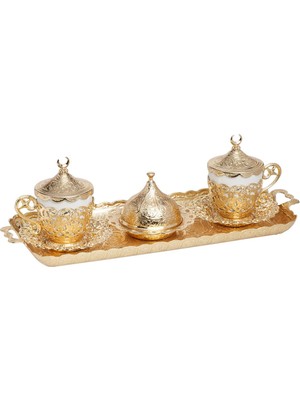 Bazaar 4 Osmanlı Hürrem Nescafe Fincan Seti 2 Kişilik Sarı