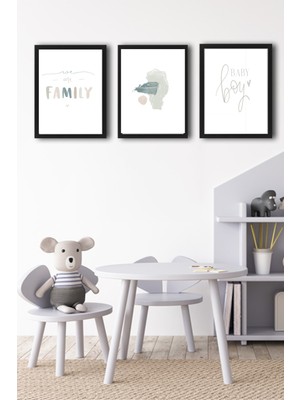 Bystag Çerçeveli Poster Set Erkek Bebek