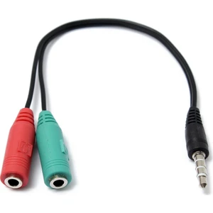 Hq Speed Kulaklık Mikrofon Ayırıcı Y Splitter Kablo 2 x 3.5 mm Stereo Kablo