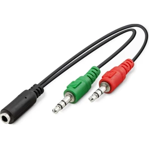 Hq Speed Kulaklık Mikrofon Ayırıcı Y Kablo 3.5 mm Dişi To 2 x 3.5 mm Erkek