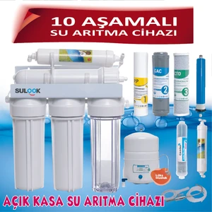 10 Aşamalı 8 Lt Çelik Tanklı Açık Kasa Su Arıtma Cihazı