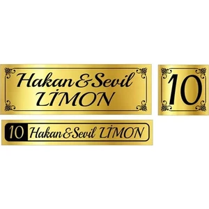 LIM10 Metal Altın Kapı Isimliği 131A
