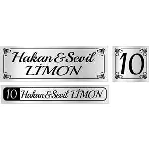 LIM10 Metal Altın Kapı Isimliği 131G