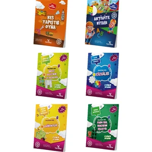 Yeti Kitap 4-6 Yaş Okul Öncesi Evde Etkinlik Seti  (6 Kitap)