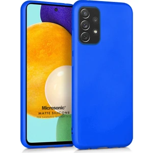 Matte Silicone Samsung Galaxy A72 Kılıf Mavi