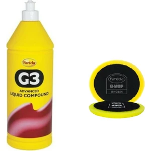 G3 Likit Çizik Giderici Pasta 1 Lt ve Farecla G-Mop GMC612 6'' 150MM Cırtlı Pasta Süngeri