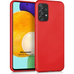 Matte Silicone Samsung Galaxy A72 Kılıf Kırmızı