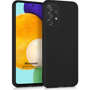 Matte Silicone Samsung Galaxy A52 Kılıf Siyah