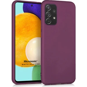 Matte Silicone Samsung Galaxy A52 Kılıf Mor