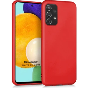 Matte Silicone Samsung Galaxy A52 Kılıf Kırmızı
