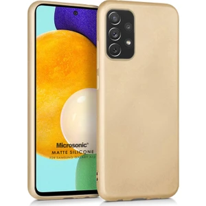 Matte Silicone Samsung Galaxy A52 Kılıf Gold