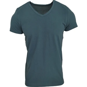 Raf Coll Basic Petrol Mavi V Yaka Unisex Slim Fit T-Shirt