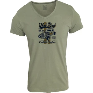 Raf Coll Çağla Yeşil V Yaka Unisex Slim Fit Dijital Baskılı T-Shirt