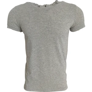Raf Coll Basic Gri Melanj Unisex Kısa Kollu Kapüşonlu Slim Fit T-Shirt