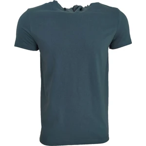 Raf Coll Basic Petrol Mavi Unisex Kısa Kollu Kapüşonlu Slim Fit T-Shirt
