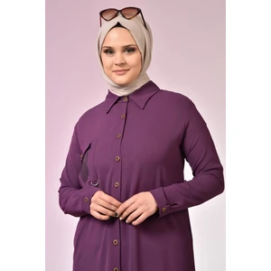 Buyuk Beden Tunik Tesettur Kadin Ayrobin Kumas